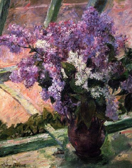 Mary Cassatt Lilacs in a Window oil painting picture